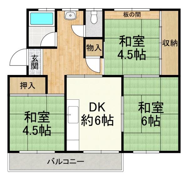 狭山住宅第七号棟 間取図・土地図