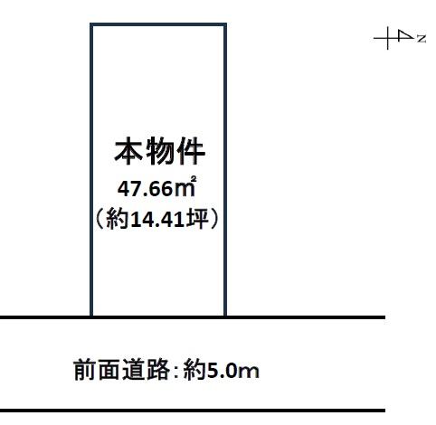 京都市左京区岡崎天王町　建築条件無売土地 間取図・土地図