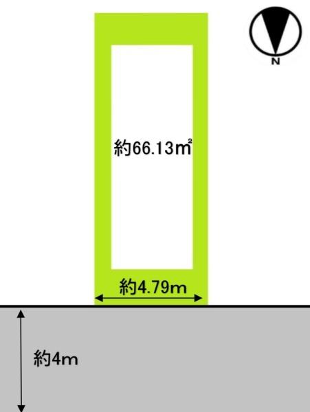 大阪市生野区桃谷5丁目　売土地 間取図・土地図