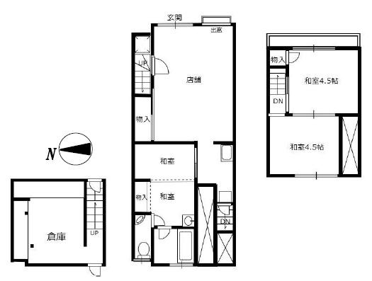 京都市東山区一橋野本町　中古戸建 間取図・土地図