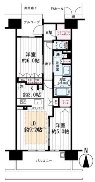ブランズ天王寺国分町 間取図・土地図
