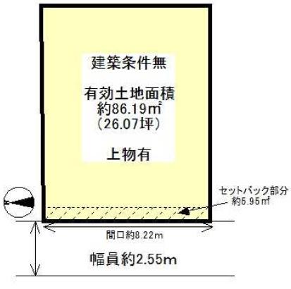 京都市北区紫野宮東町　古家付売土地 間取図・土地図