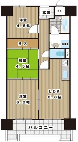 サン正蓮寺リバーハイツ 間取図・土地図