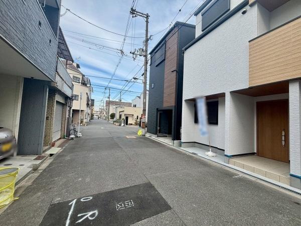 大阪市住之江区西加賀屋3丁目　新築戸建 現地写真（前面道路含む現地写真）