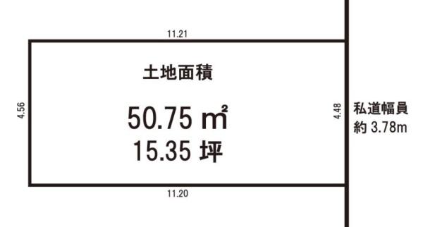 京都市右京区太秦青木ケ原町　建築条件無売土地 間取図・土地図