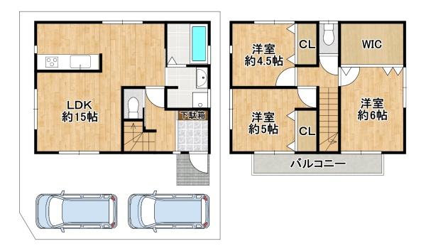 堺市堺区今池町5丁　中古戸建 間取図・土地図