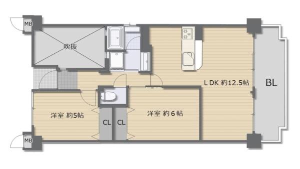 マイシティおおさか3番館 間取図・土地図