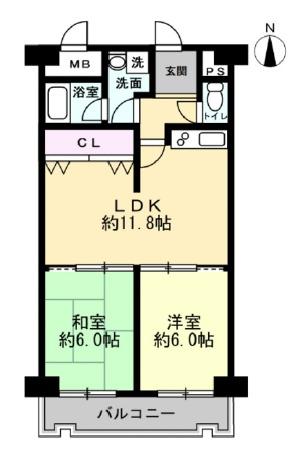 嵯峨ハイツ 間取図・土地図