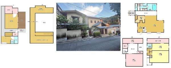 京都市東山区清閑寺霊山町　中古戸建 間取図・土地図