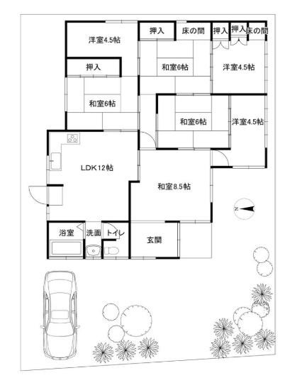 京都市右京区嵯峨釈迦堂門前裏柳町　中古戸建 間取図・土地図