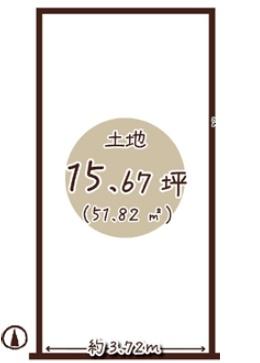 京都市下京区西七条名倉町　古家付売土地 間取図・土地図