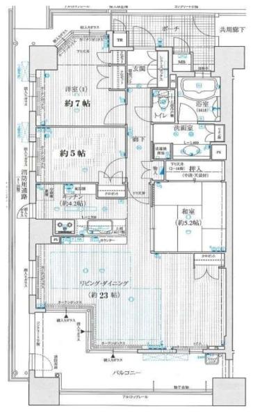 リバーガーデンコスモスクエア 間取図・土地図