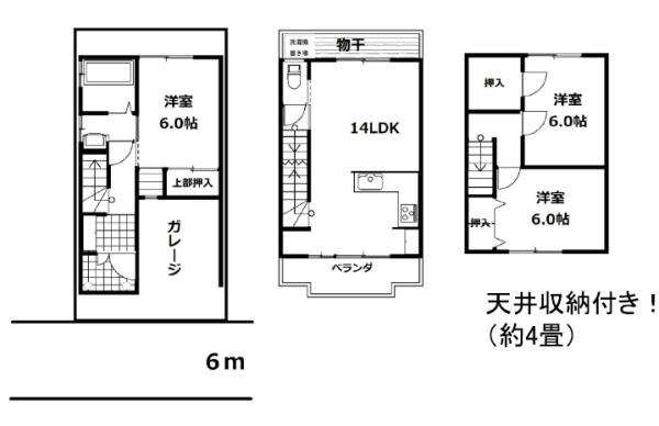 京都市右京区太秦森ケ前町　中古戸建 間取図・土地図
