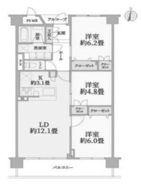 グランディム京都烏丸五条 間取図・土地図
