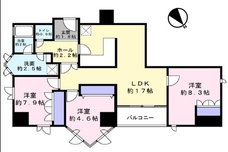 朝日プラザアルティマタワーズ 間取図・土地図