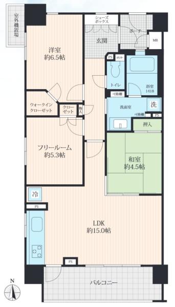 エルシア東加賀屋 間取図・土地図