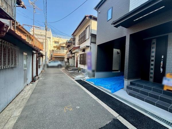 大阪市東住吉区杭全7丁目　A号棟　新築戸建 現地写真（前面道路含む現地写真）