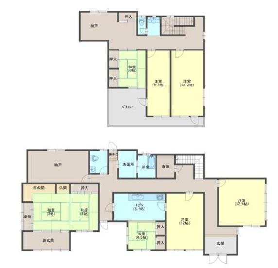 京都市右京区太秦中山町　中古戸建 間取図・土地図