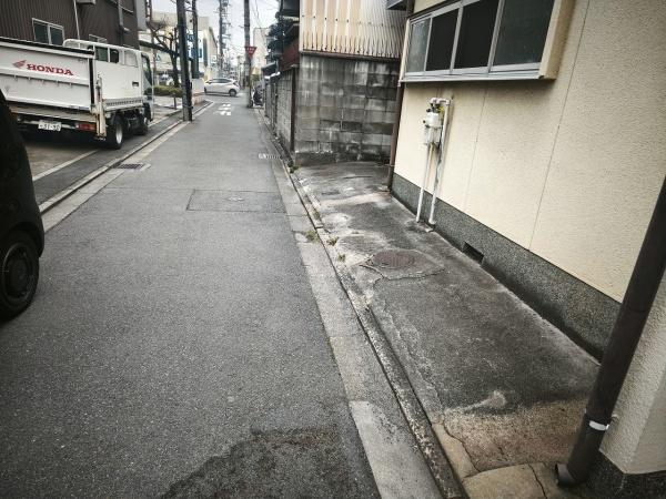 京都市右京区山ノ内苗町　建築条件無売土地 現地写真（前面道路含む現地写真）