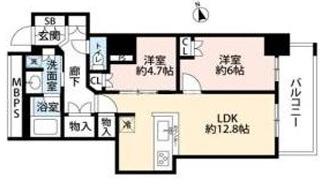 阿波座ライズタワーフラッグ46 間取図・土地図