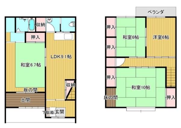 京都市上京区柏清盛町　中古戸建 間取図・土地図