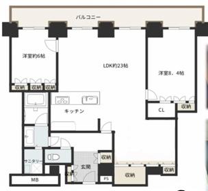 オークプリオタワー 間取図・土地図