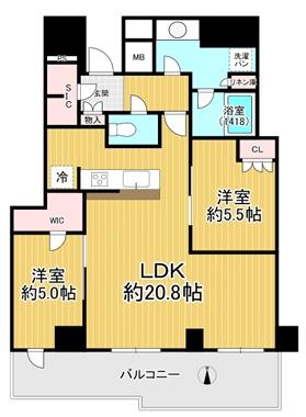 シエリアタワー大阪堀江 間取図・土地図