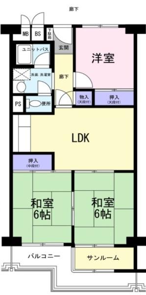 エバーグリーン第二住吉 間取図・土地図