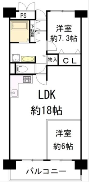 近鉄南港ガーデンハイツ24号棟 間取図・土地図