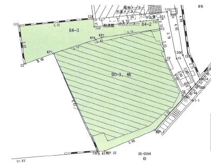 京都市北区大宮上ノ岸町　古家付売土地 間取図・土地図