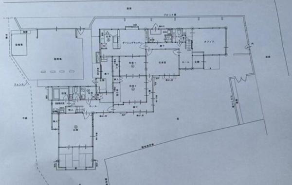 京都市右京区太秦中山町　中古戸建 間取図・土地図