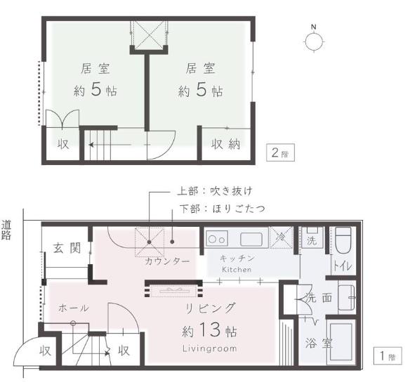 京都市東山区池殿町　中古テラスハウス 間取図・土地図
