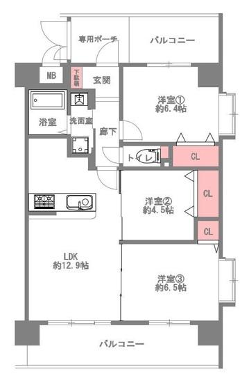 ロイヤルスクウェア福島 間取図・土地図