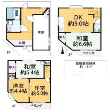 大阪市西淀川区野里2丁目　中古戸建 間取図・土地図