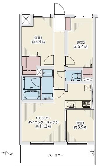 リーガル京都北白川 間取図・土地図