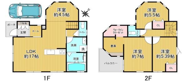 大阪府大阪市住吉区苅田１０丁目 間取図・土地図
