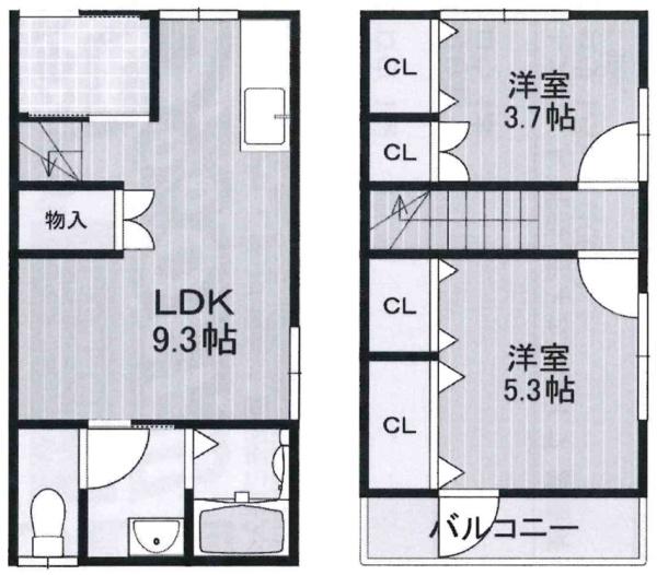 大阪市城東区諏訪2丁目　中古テラス 間取図・土地図