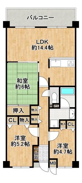 ファミールハイツ堺1番館 間取図・土地図
