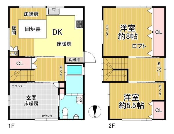 京都市右京区太秦三尾町　中古戸建 間取図・土地図