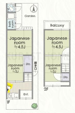 京都府京都市右京区嵯峨天龍寺椎野町 間取図・土地図