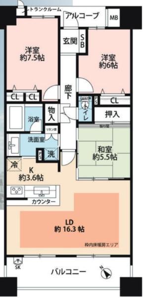 シーサイドレジデンスコスモスクエア駅前 間取図・土地図