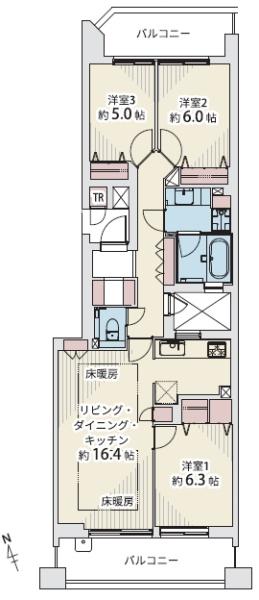 アールヴェール河原町二条 間取図・土地図