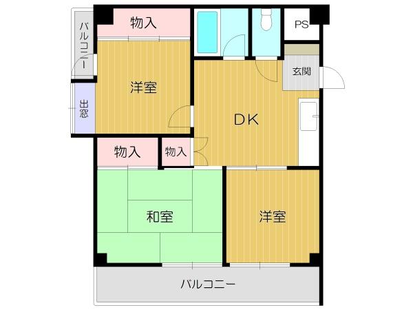 ダイアパレス阿波座 間取図・土地図