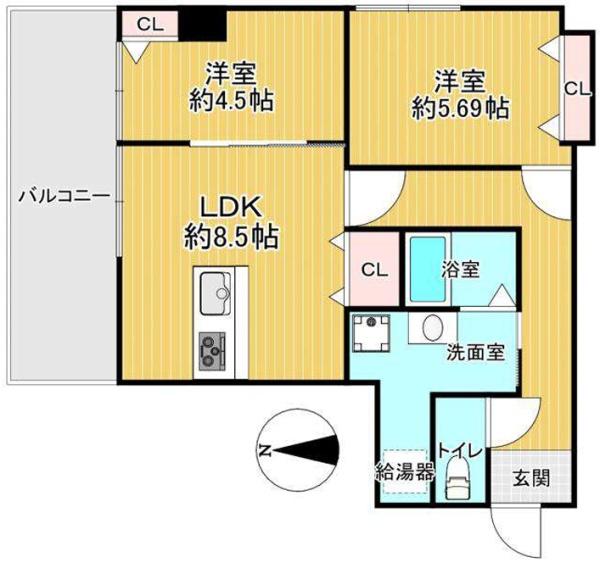 ハイム船場 間取図・土地図