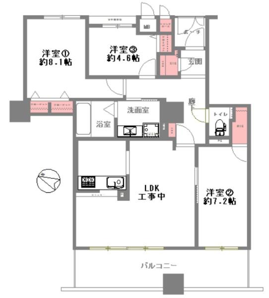 キングスクエアランドレックスC棟 間取図・土地図