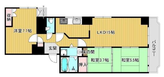 インペリアルコープ谷町 間取図・土地図