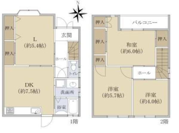 大阪市西成区天下茶屋1丁目　中古戸建 間取図・土地図