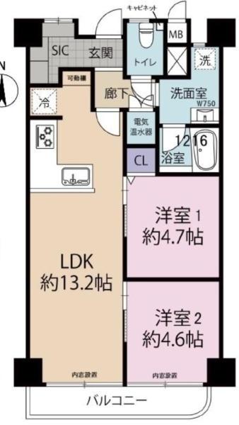 コーポあびこ 間取図・土地図