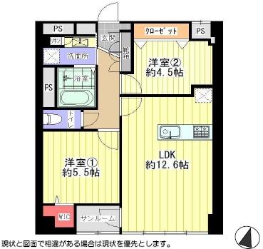 天保山第一コーポ 間取図・土地図