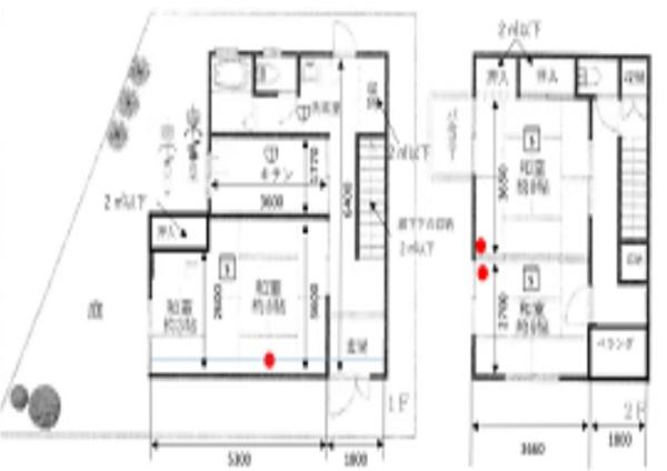 大阪市生野区桃谷3丁目　中古戸建 間取図・土地図